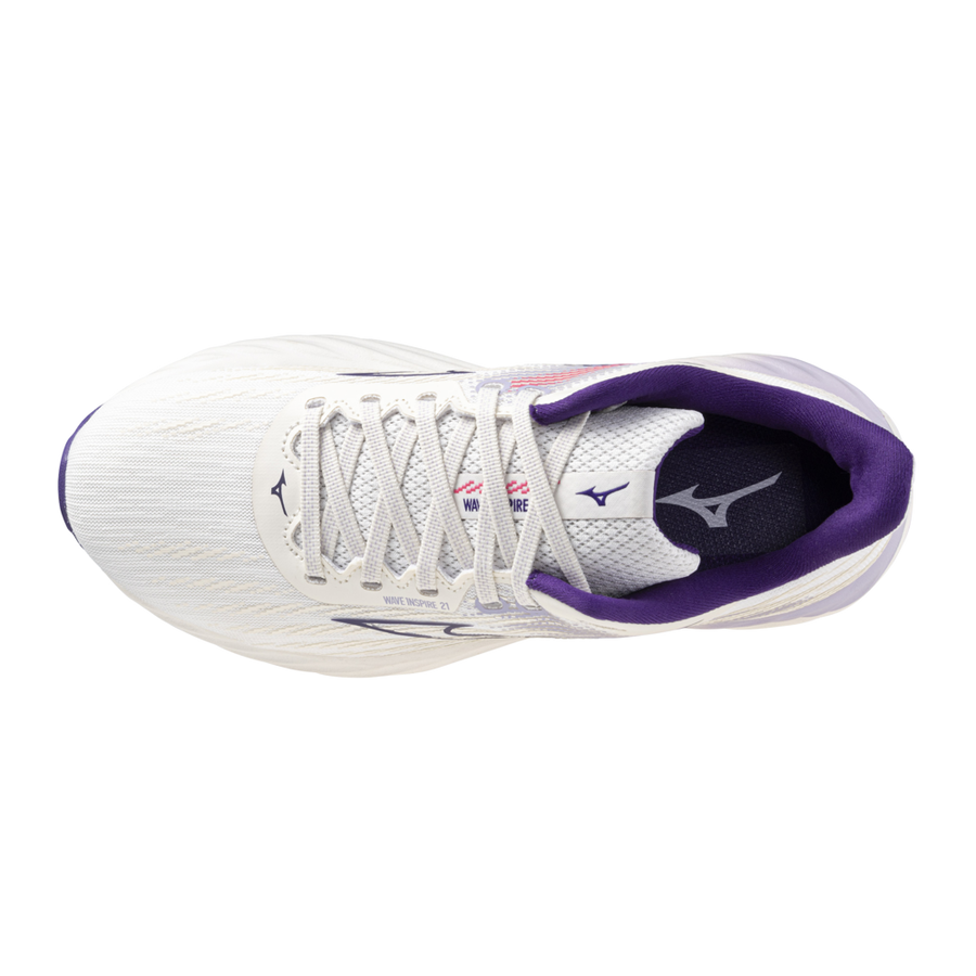 Mizuno WAVE INSPIRE 21 Mizuno snow white/violet indigo/camellia rose