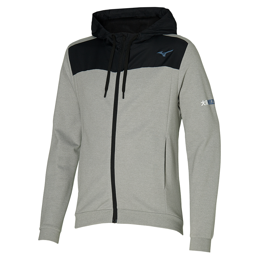 Sweat Jacket - Grey | Men's Sports Jackets | Mizuno Europe