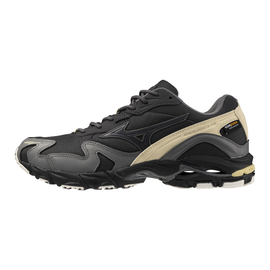 Mizuno WAVE RIDER 10 CORDURA Black Sand/Quiet Shade/Banana Crape