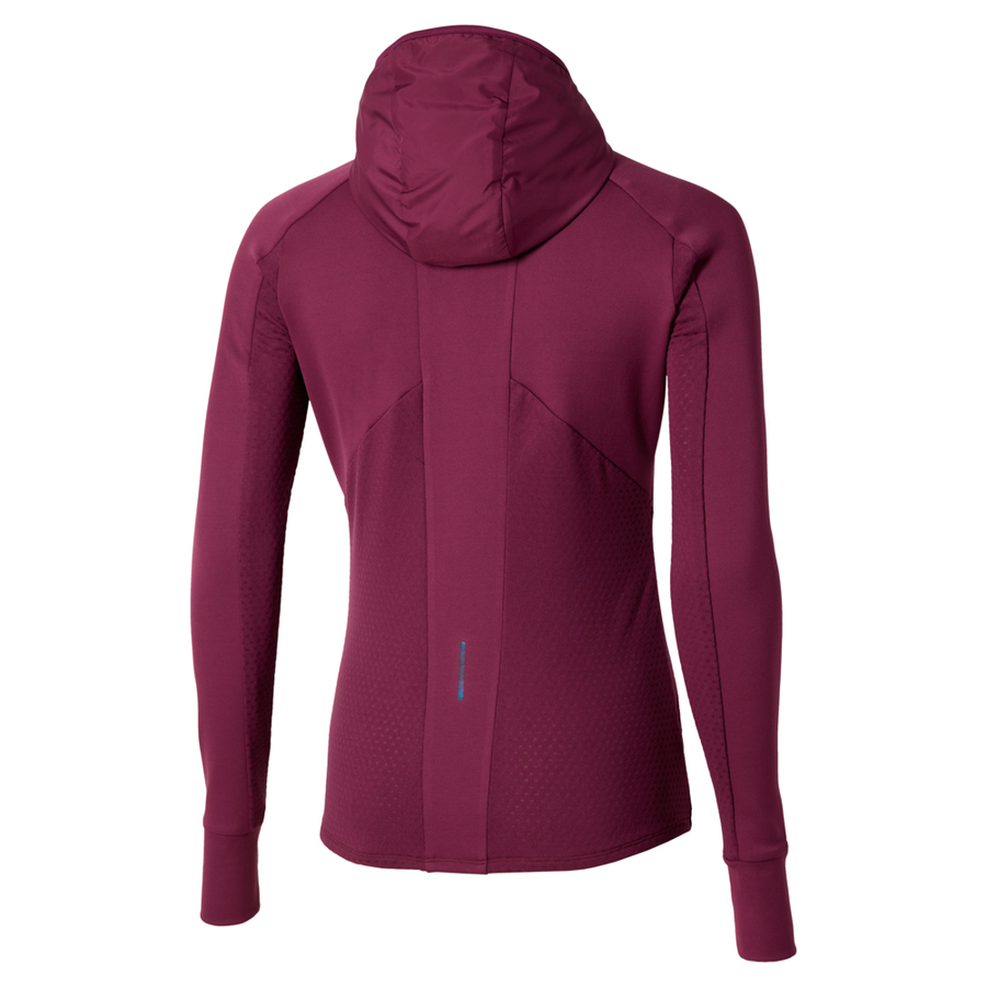 Mizuno Active Warmalite Hybrid Full Zip Hooded Long Sleeve Top  Dark purple
