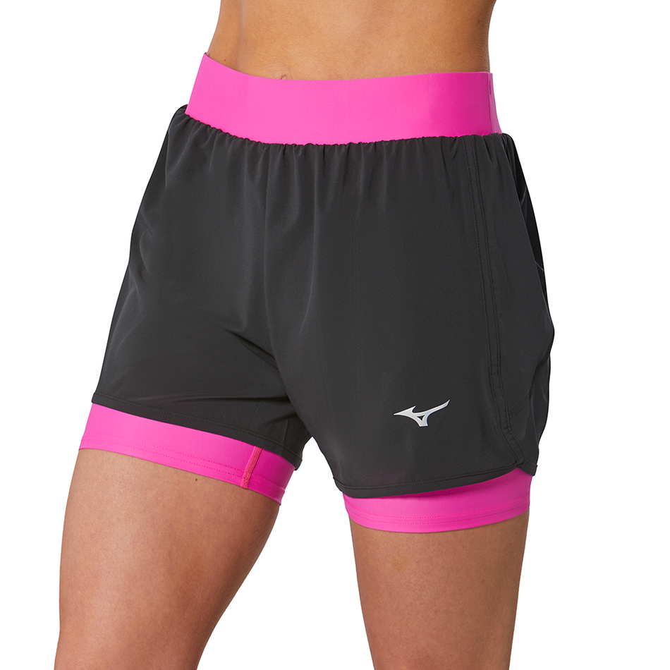 Mizuno ER 4.5 2in1 Short Black/Pink