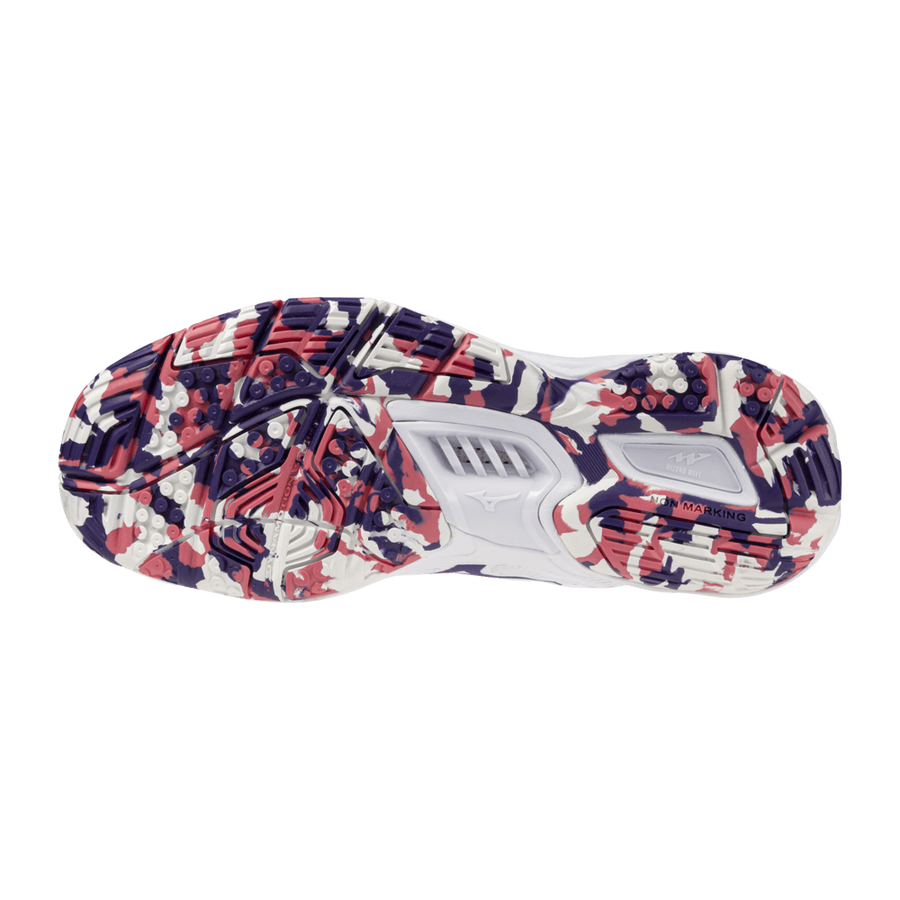 Mizuno WAVE STEALTH 6 White/VioletIndigo/CamelliaRos