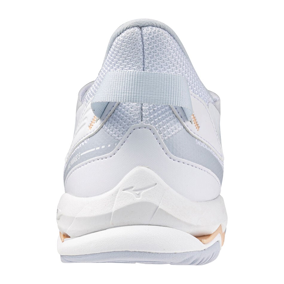Mizuno WAVE MIRAGE 5 White/NavyPeony/PeachParfait
