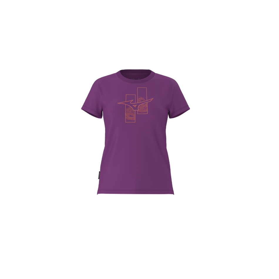 Mizuno Athleticwear runbird t-shirt Dahlia