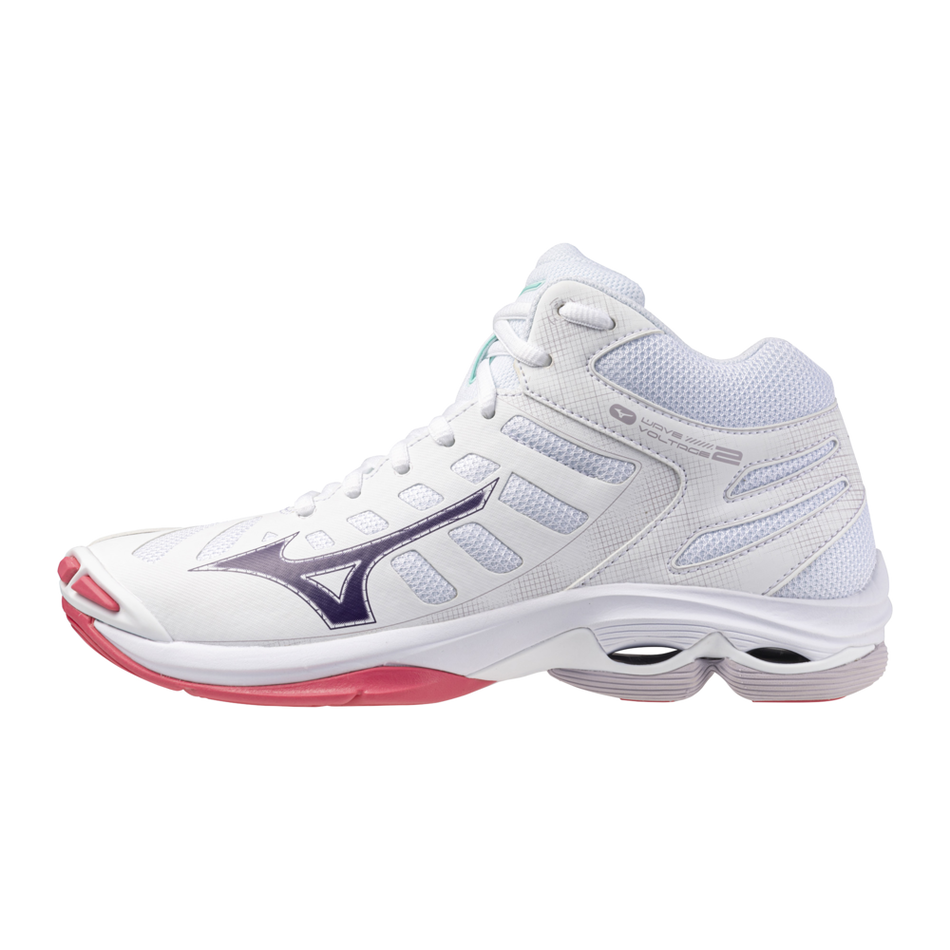 Mizuno WAVE VOLTAGE 2 MID White/VioletIndigo/CamelliaRos
