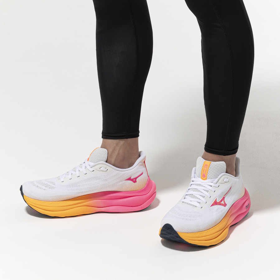 Mizuno WAVE SKY 9 White/Tang Orange/Pink Tetra