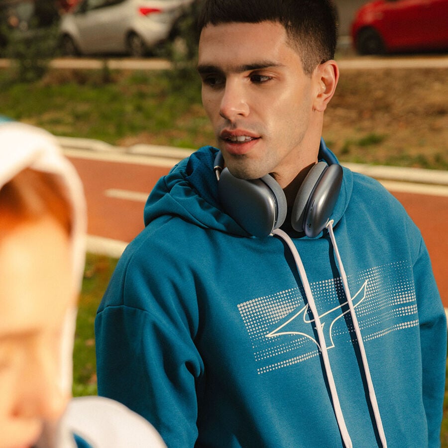 Mizuno Athletics Graphic Hoody Moroccan Blue