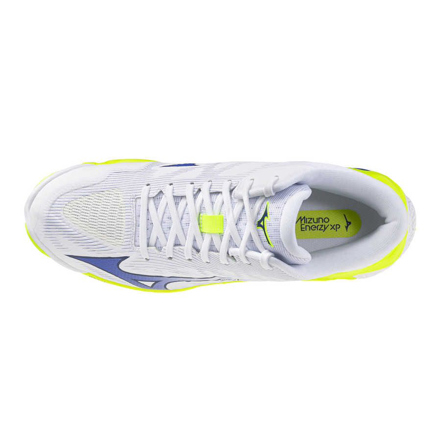 Mizuno WAVE LIGHTNING ELITE MID White/Lightning Yellow/Dazzling Blue