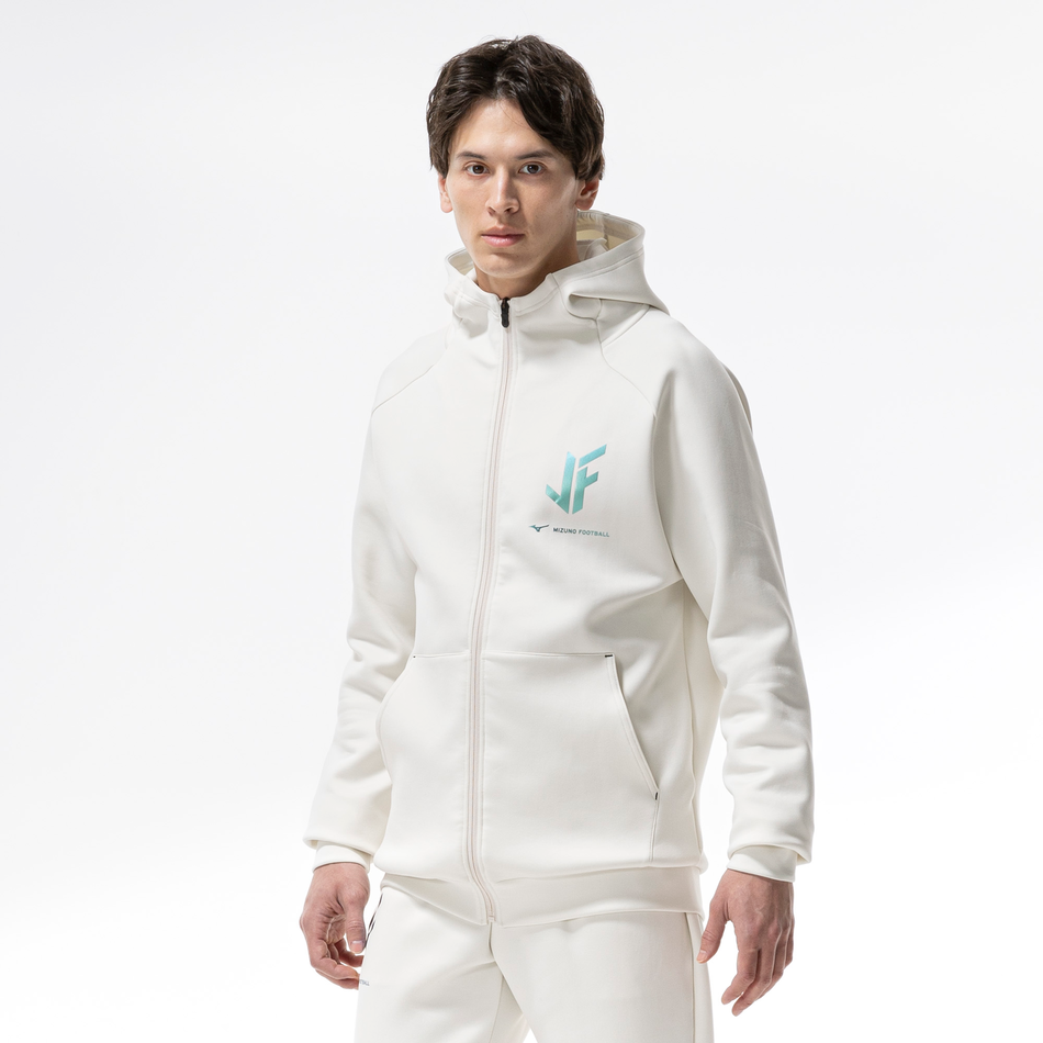 Mizuno JF SWEAT HOODIE FULL ZIP Off White