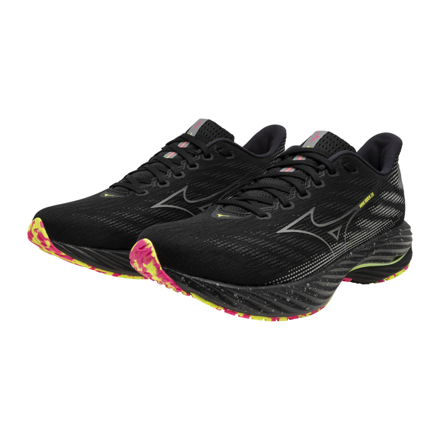 Mizuno WAVE RIDER 28 Black/silver/sunny lime