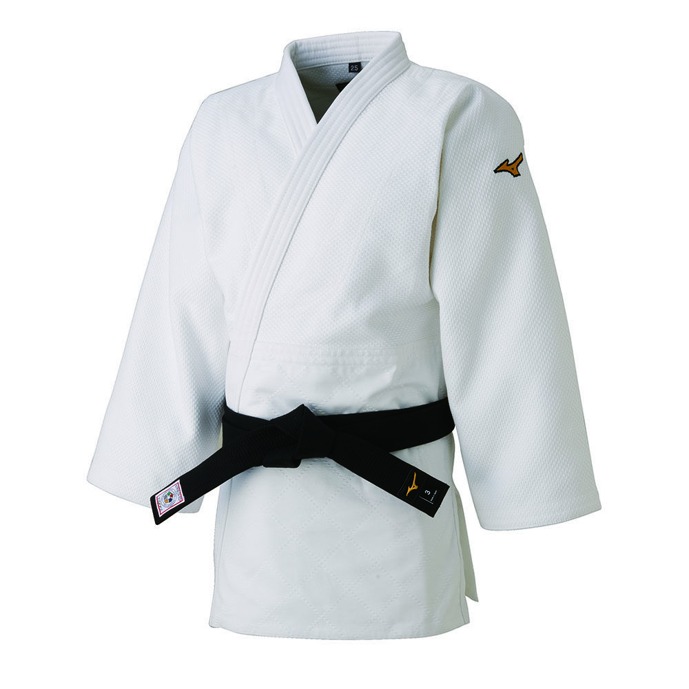 Mizuno JAPAN Judo gi Kuro Obi Black Belt IJF Official Patch Made in JAPAN 