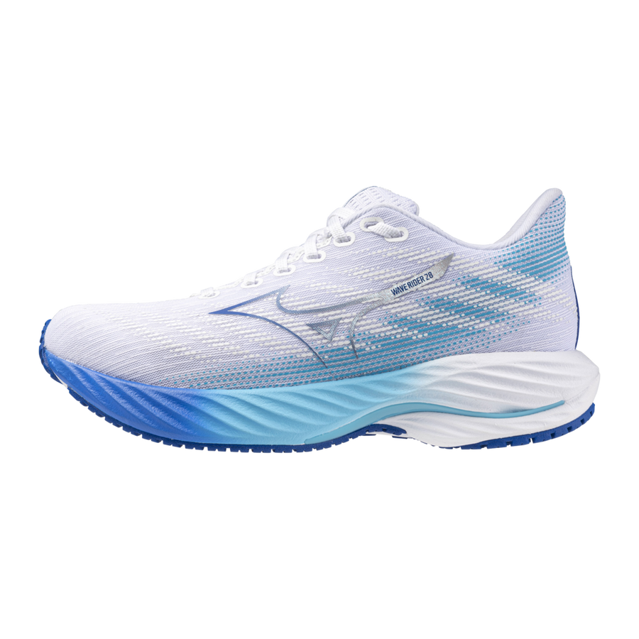 Mizuno WAVE RIDER 28 White/mugen blue/river blue