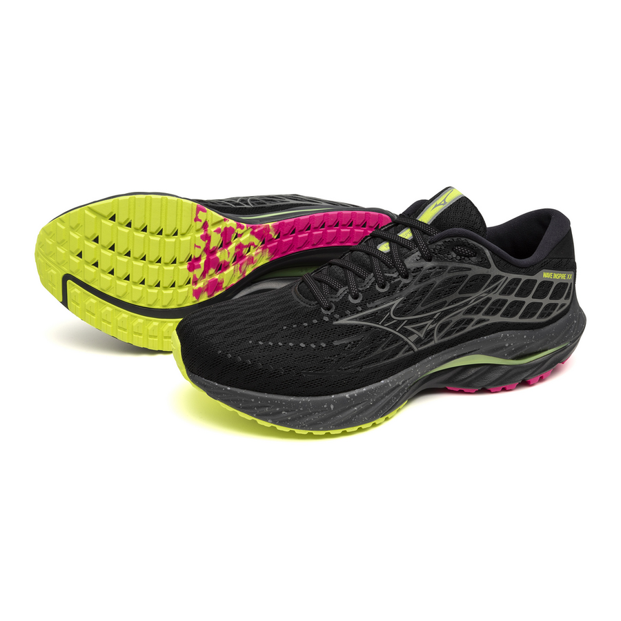 Mizuno WAVE INSPIRE 20 Black/silver/sunny lime