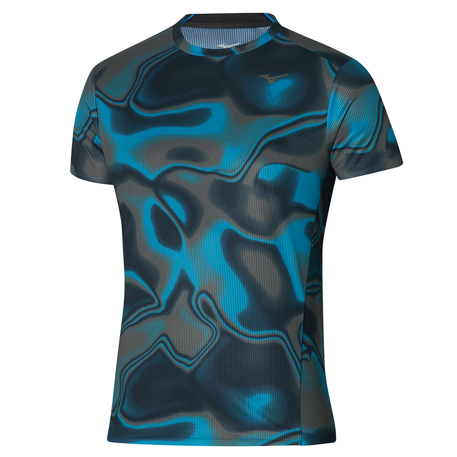 Mizuno Premium Aero Tee Hawaiian Ocean/Black