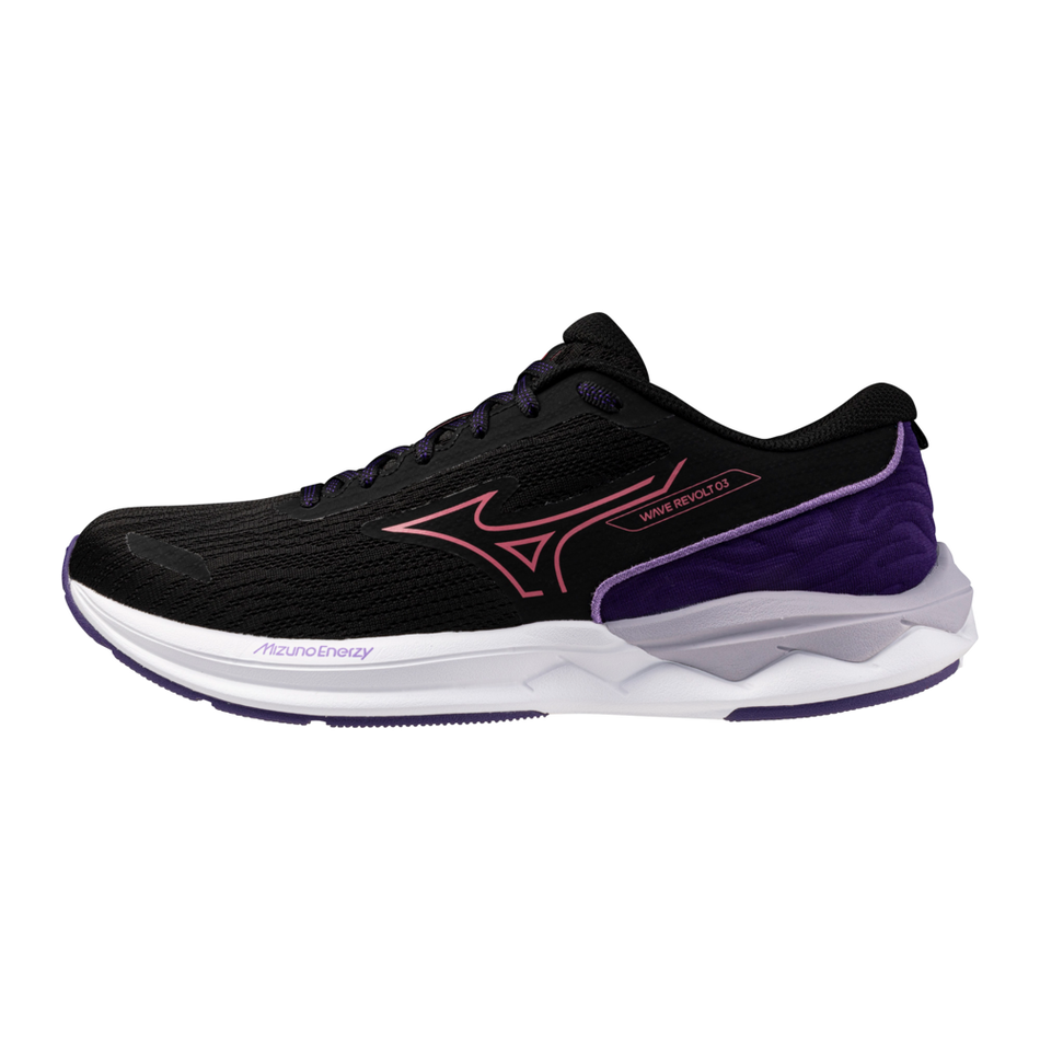 Mizuno WAVE REVOLT 3 Black/CamelliaRose/VioletIndig