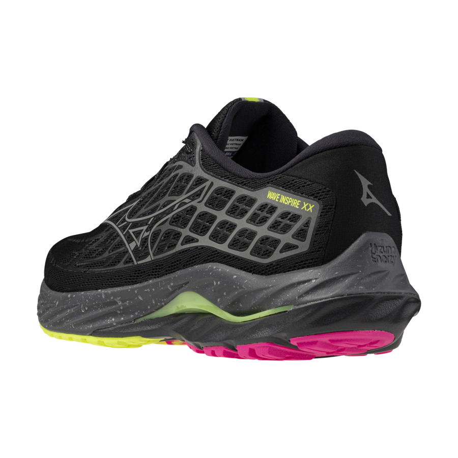 Mizuno WAVE INSPIRE 20 Black/silver/sunny lime