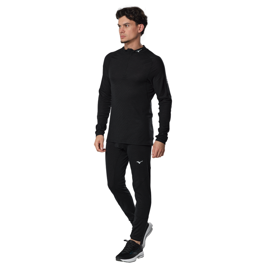 Mizuno Premium Merino Wool Half Zip Black