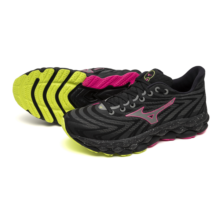 Mizuno WAVE SKY 8 Black/silver/pink tetra