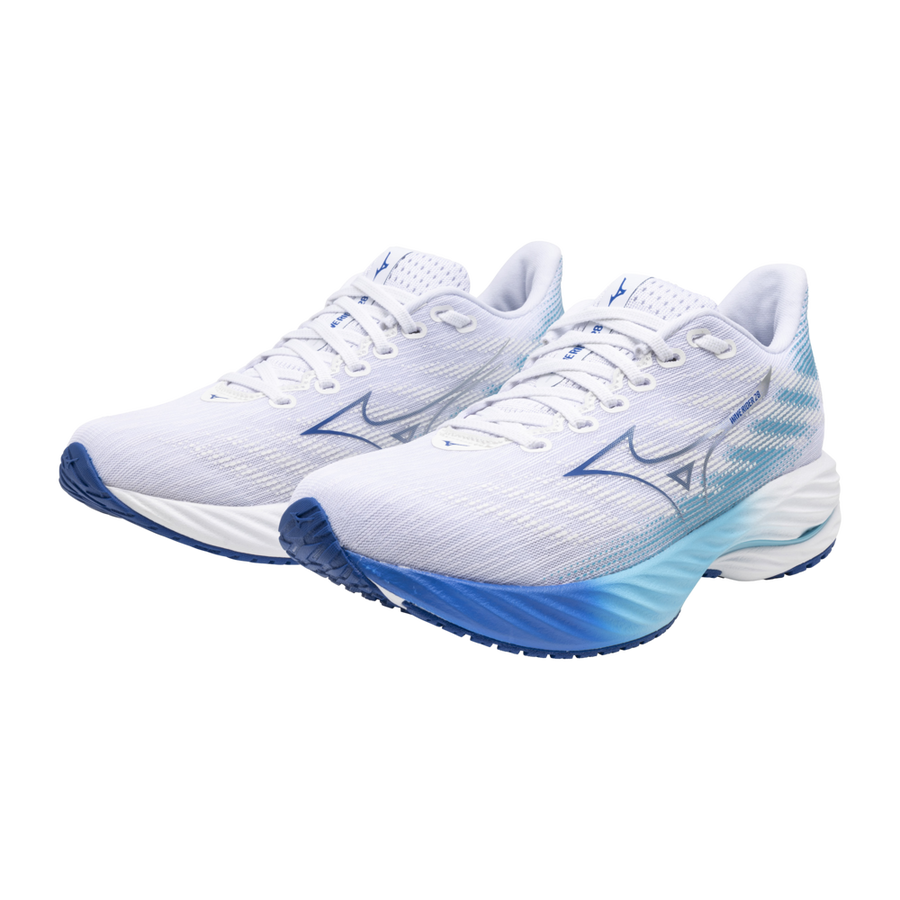 Mizuno WAVE RIDER 28 White/mugen blue/river blue