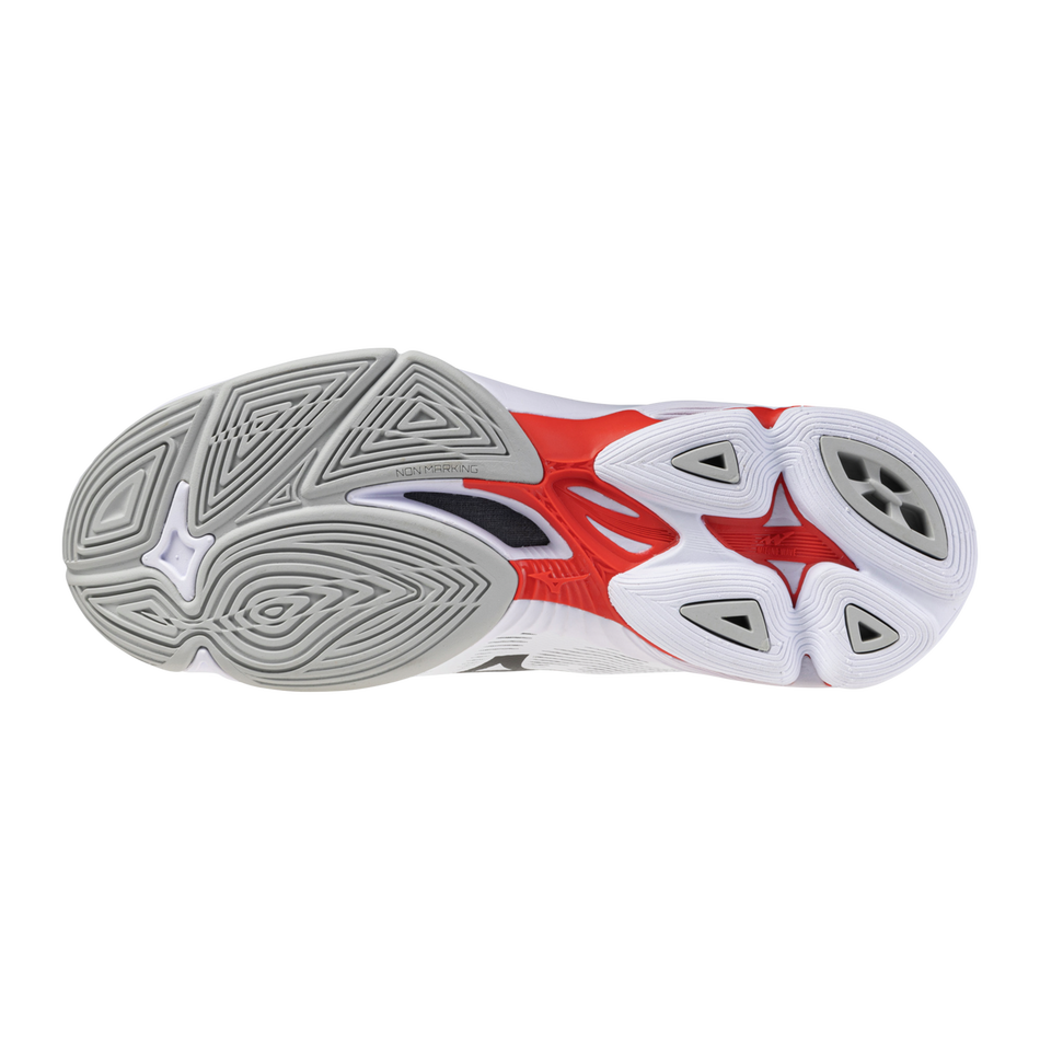 Mizuno WAVE LIGHTNING PRO MID White/Black/Fiery Red