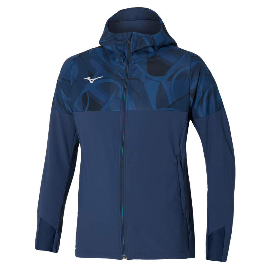 PARIS ATHLETE HOODED JACKET Blu Felpa sportiva uomo con cappuccio Mizuno Italia
