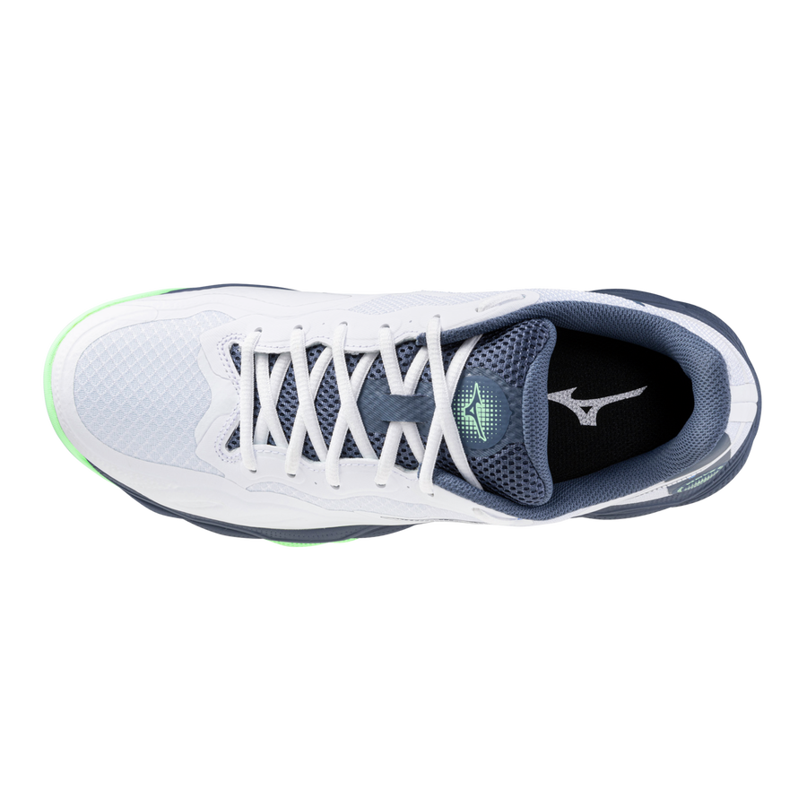 Mizuno WAVE ENFORCE COURT AC White/vintage indigo/neo mint Mizuno WAVE ENFORCE COURT AC White/vintage indigo/neo mint