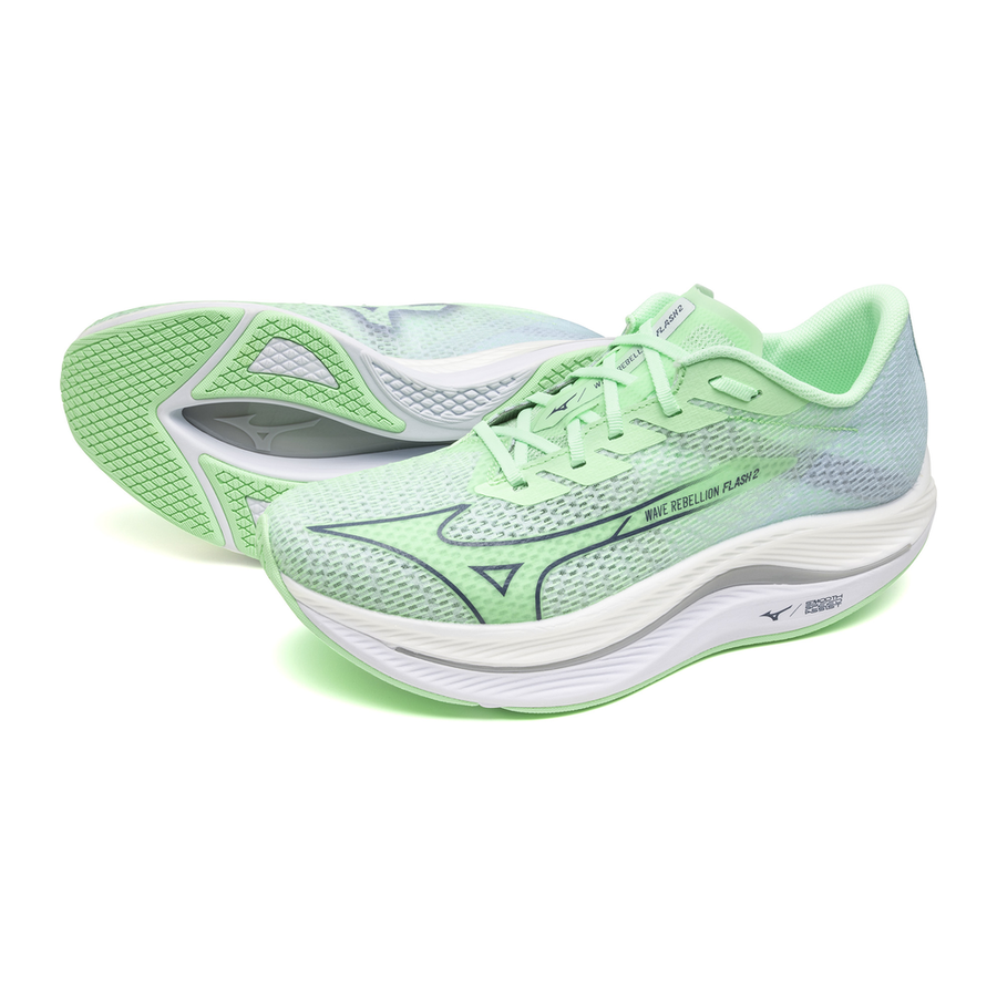 Mizuno WAVE REBELLION FLASH 2 NeoMint/VintageIndigo/HintMint