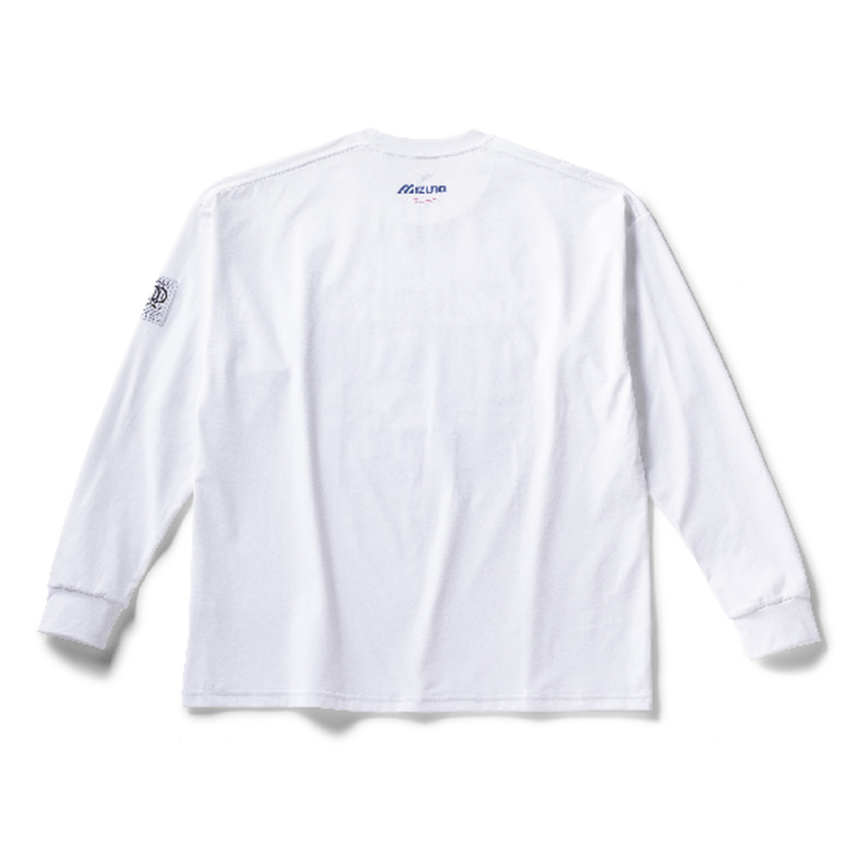 Mizuno Long Sleeve Graphic Tee White
