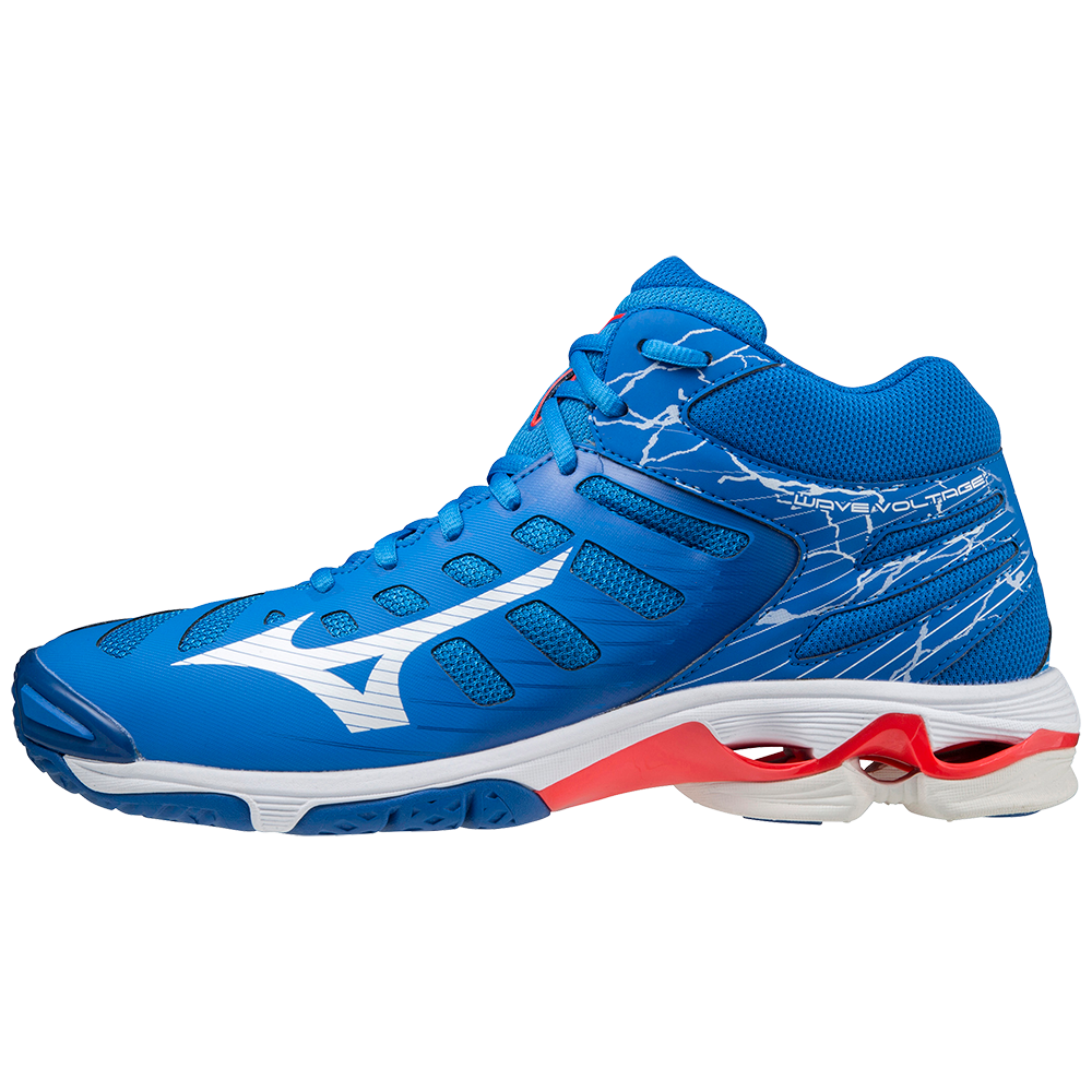 black and blue mizuno volleyball shoes