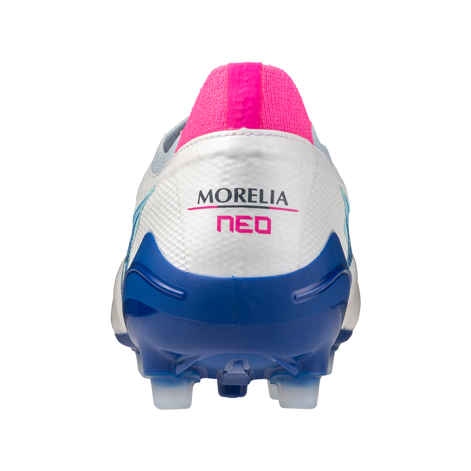 Mizuno MORELIA NEO IV BETA ELITE AG White/Tanager Turquoise/Pink Tetra