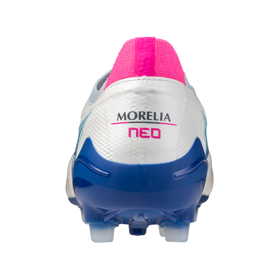Mizuno MORELIA NEO IV BETA ELITE AG White/Tanager Turquoise/Pink Tetra