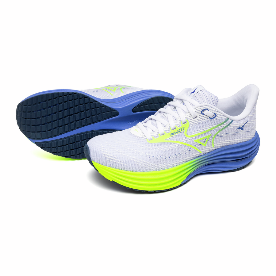 Mizuno WAVE RIDER 29 White/Lightning Yellow/Ultrama