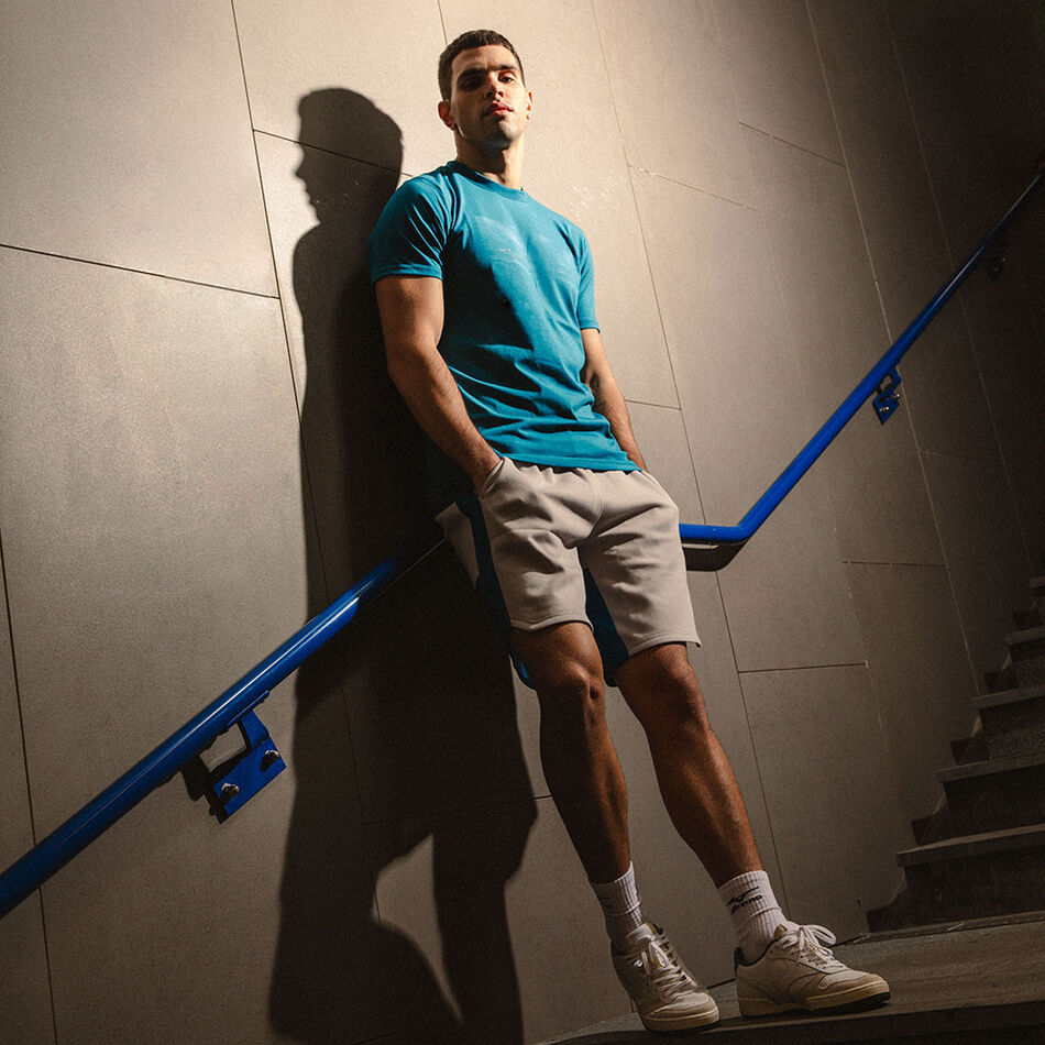 Mizuno Athletics Graphic Tee Moroccan Blue