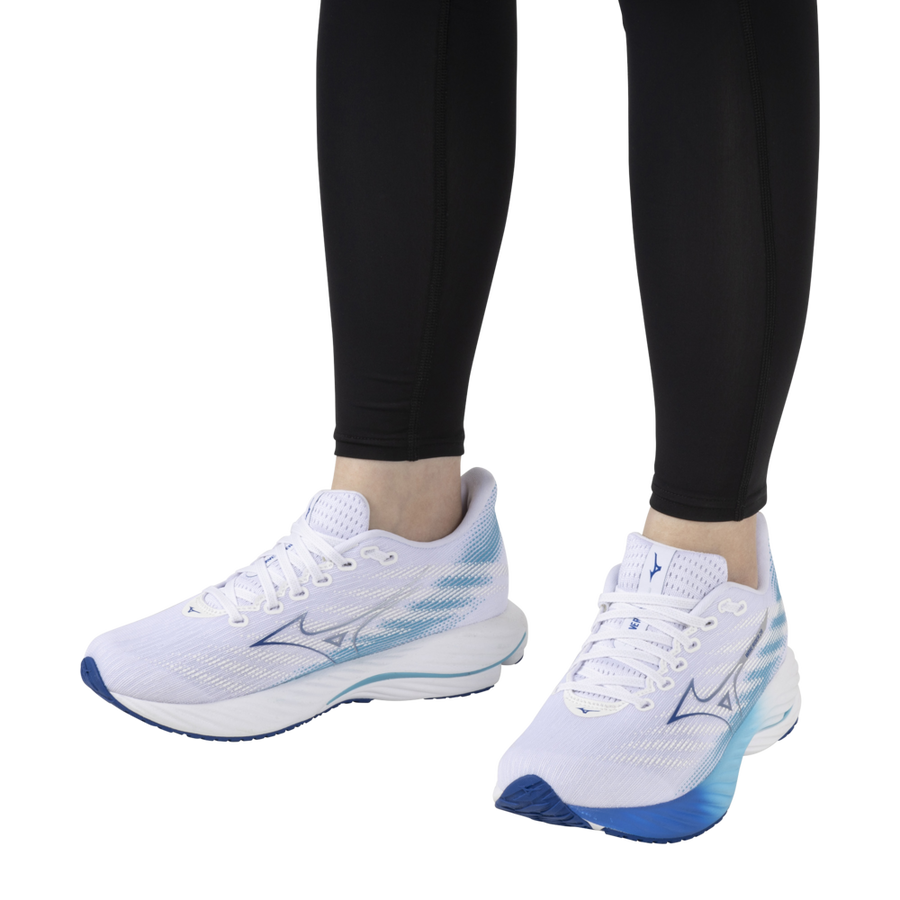 Mizuno WAVE RIDER 28 White/mugen blue/river blue