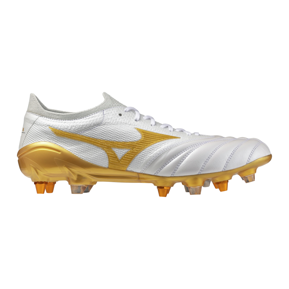 Mizuno MORELIA NEO IV &beta; JAPAN MIX White/MP Gold/Cool Gray 3C