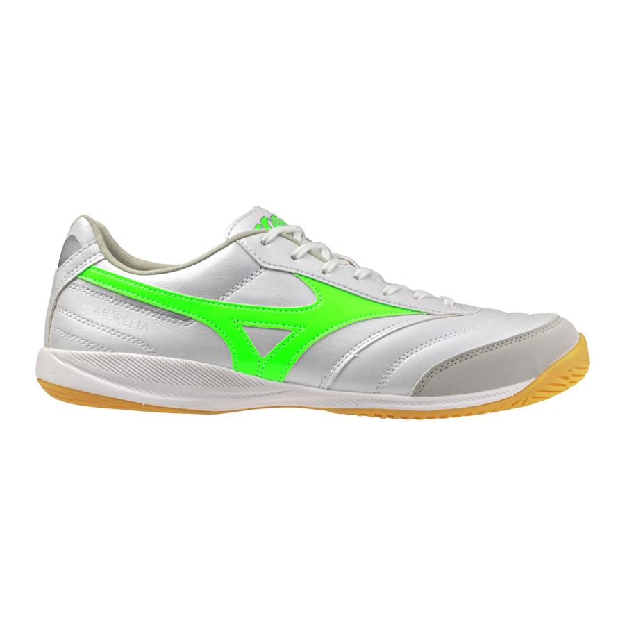Mizuno MORELIA SALA PRO IN White/neon green/galaxy silver Mizuno MORELIA SALA PRO IN White/neon green/galaxy silver