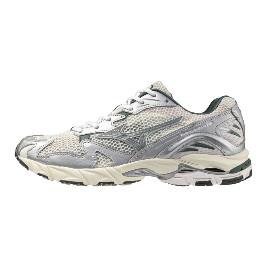 Mizuno WAVE RIDER 10 MIZSnowWhite/Slate/BistroGreen
