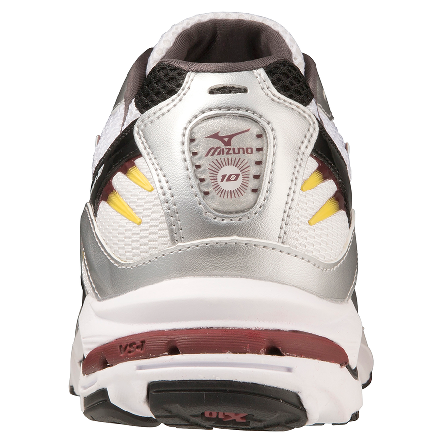 Mizuno Wave Rider 10 White/Cabernet/Silver
