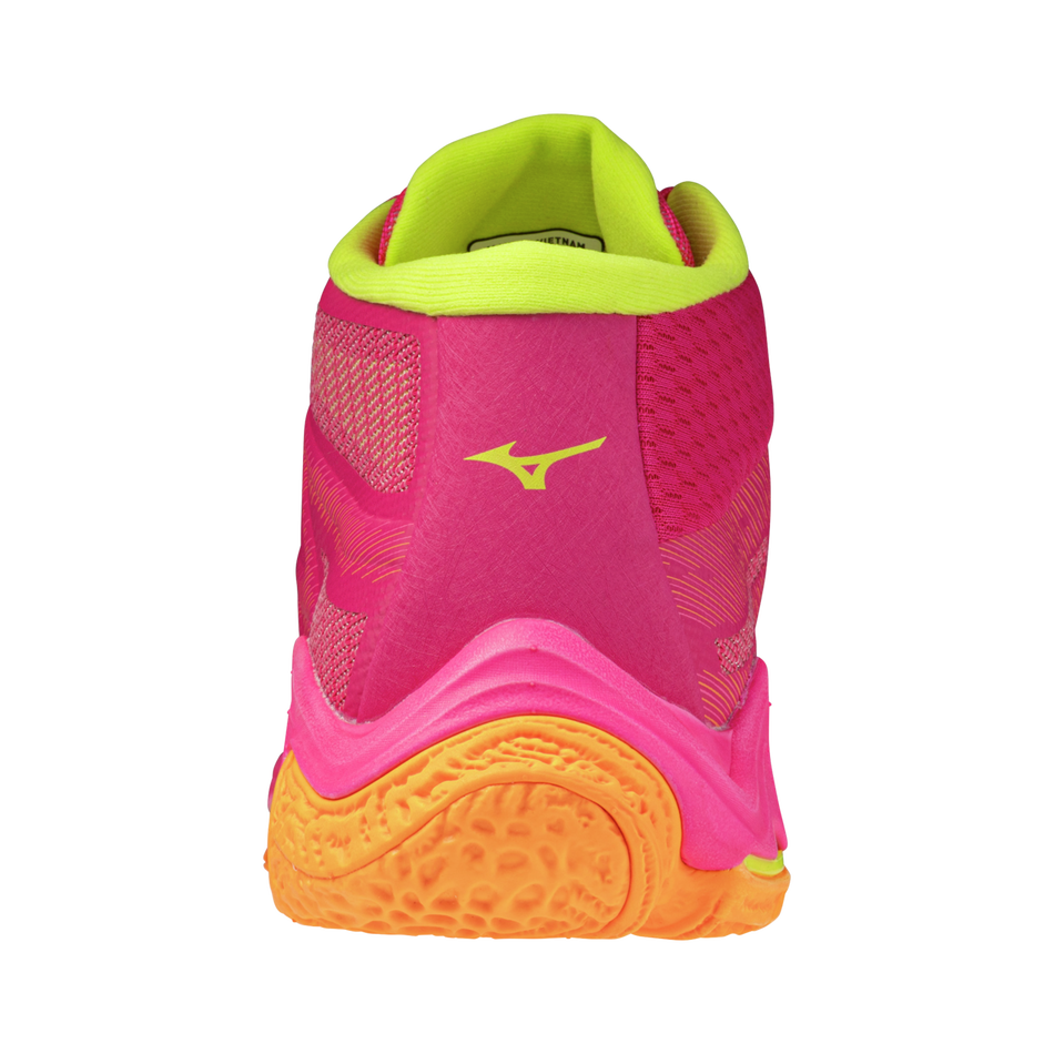 Mizuno WAVE LIGHTNING ELITE MID Pink Tetra/Fortune Yellow/Light Orange