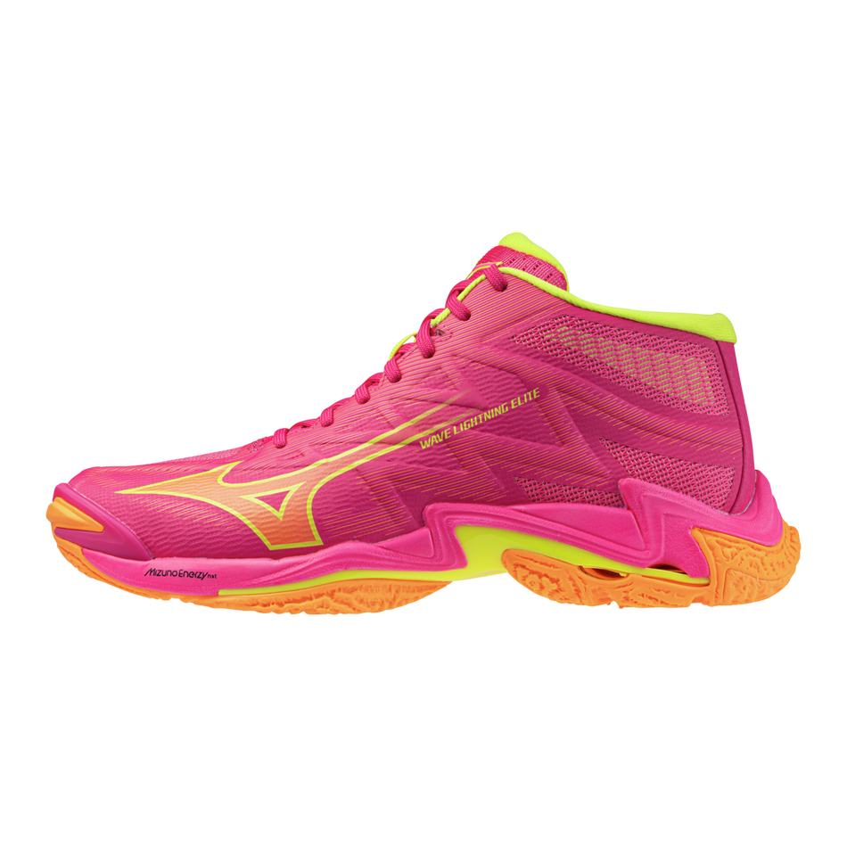 Mizuno WAVE LIGHTNING ELITE MID Pink Tetra/Fortune Yellow/Light Orange