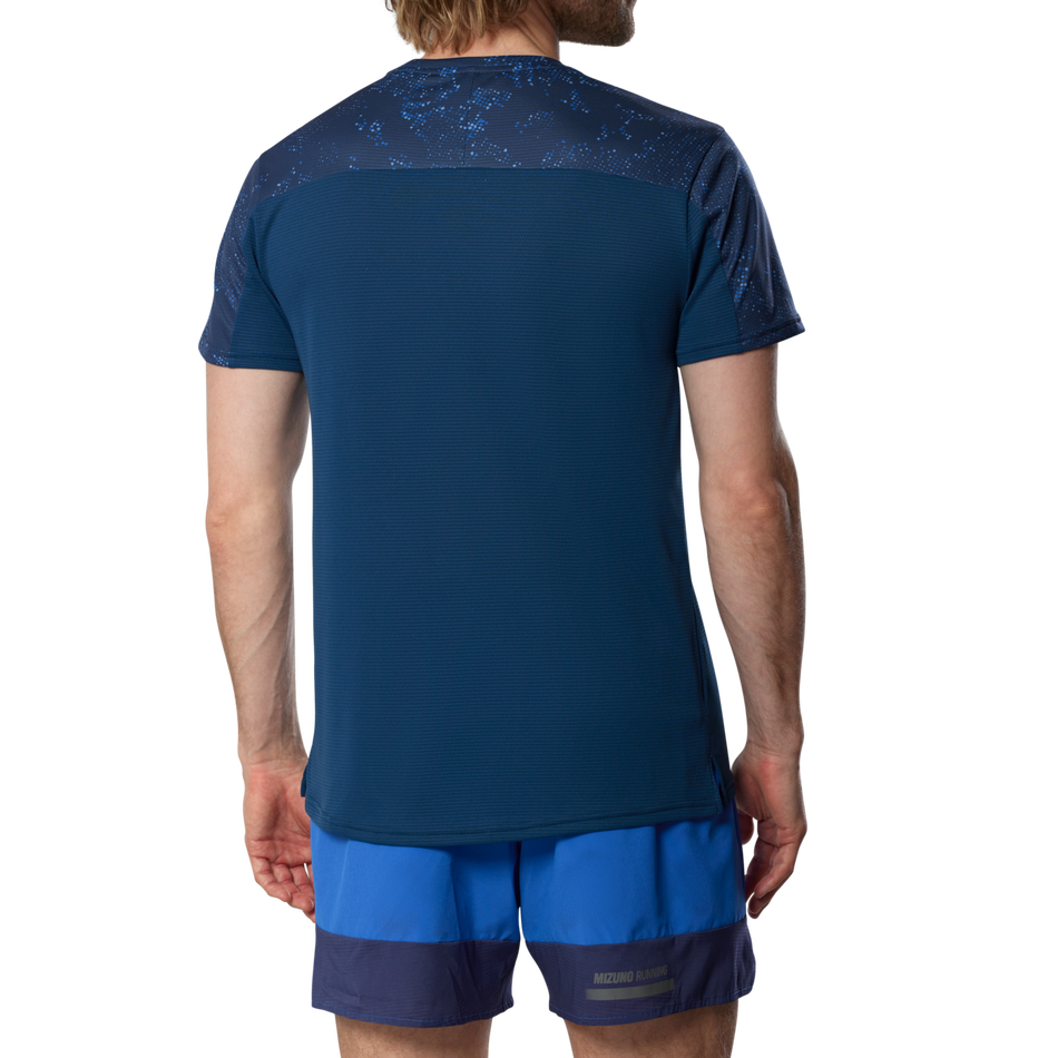 Mizuno Graphic Short Sleeve Tee(M) Estate Blue