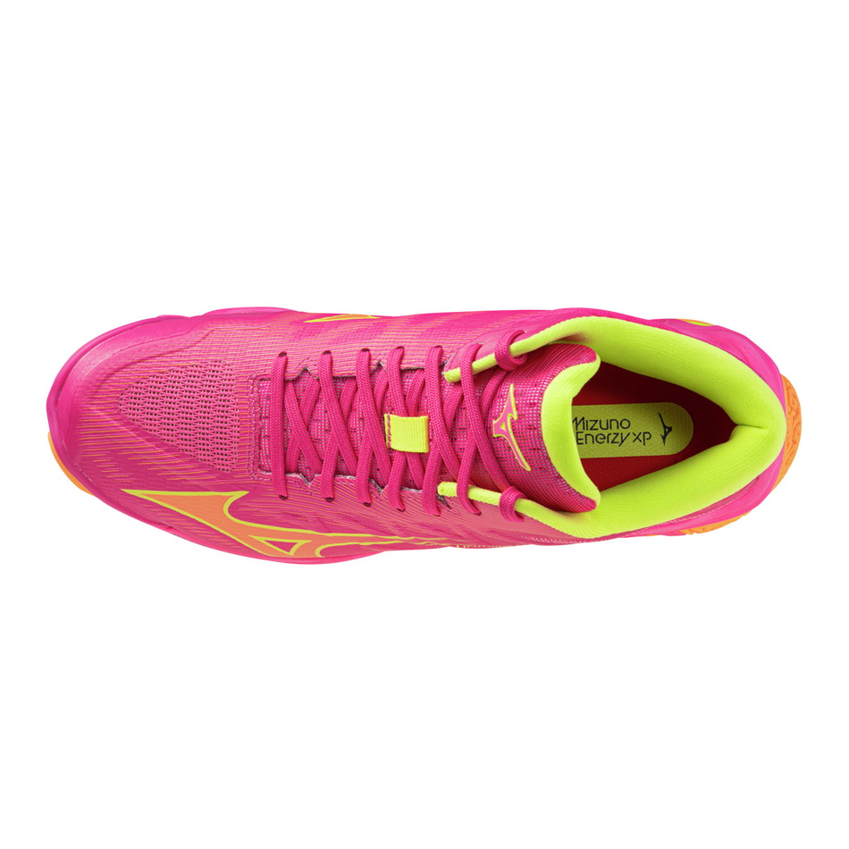 Mizuno WAVE LIGHTNING ELITE MID Pink Tetra/Fortune Yellow/Light Orange