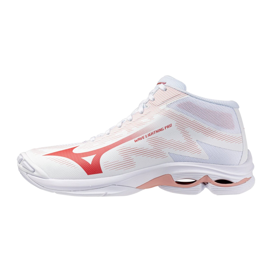 Mizuno WAVE LIGHTNING PRO MID White/Rose Elegance/Lava Falls
