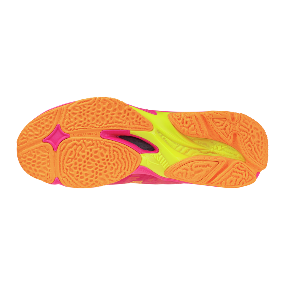 Mizuno WAVE LIGHTNING ELITE MID Pink Tetra/Fortune Yellow/Light Orange