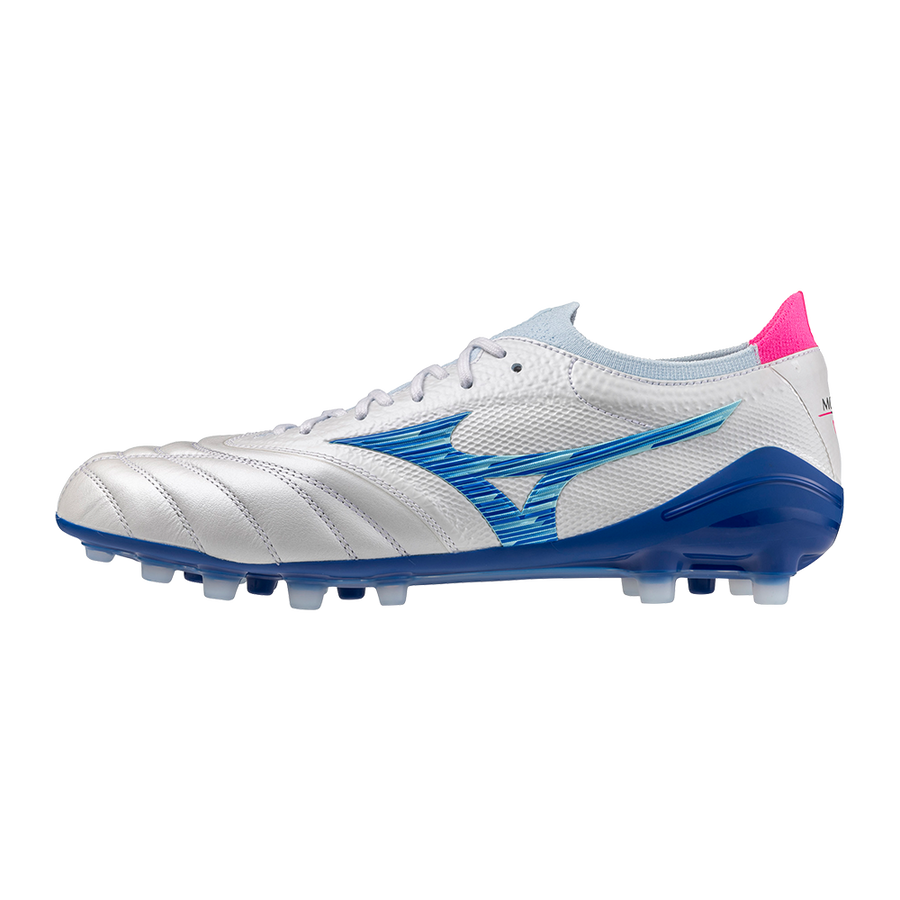 Mizuno MORELIA NEO IV BETA JAPAN AG White/Tanager Turquoise/Pink Tetra
