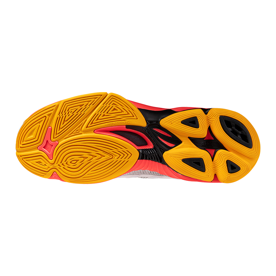 Mizuno WAVE VOLTAGE 2 MID White/Fiery Coral 2/Citrus