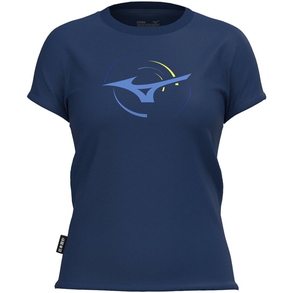 Mizuno Athletic RB T-shirt(W) ESTATE BLUE