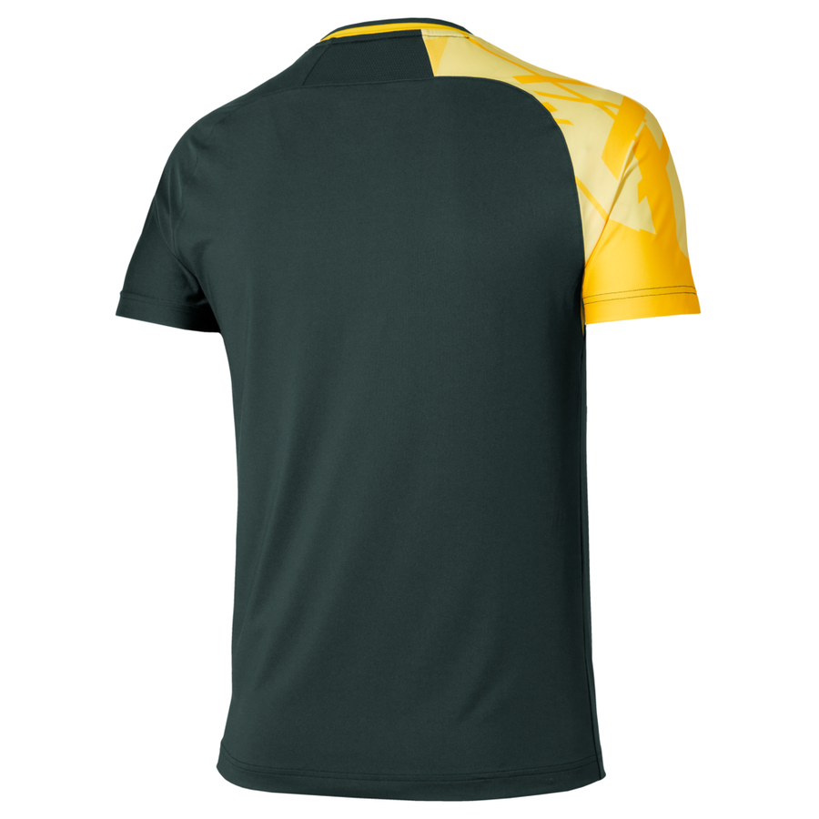 Mizuno Daybreakers Shadow Short Sleeve Tee Black / Vibrant Yellow