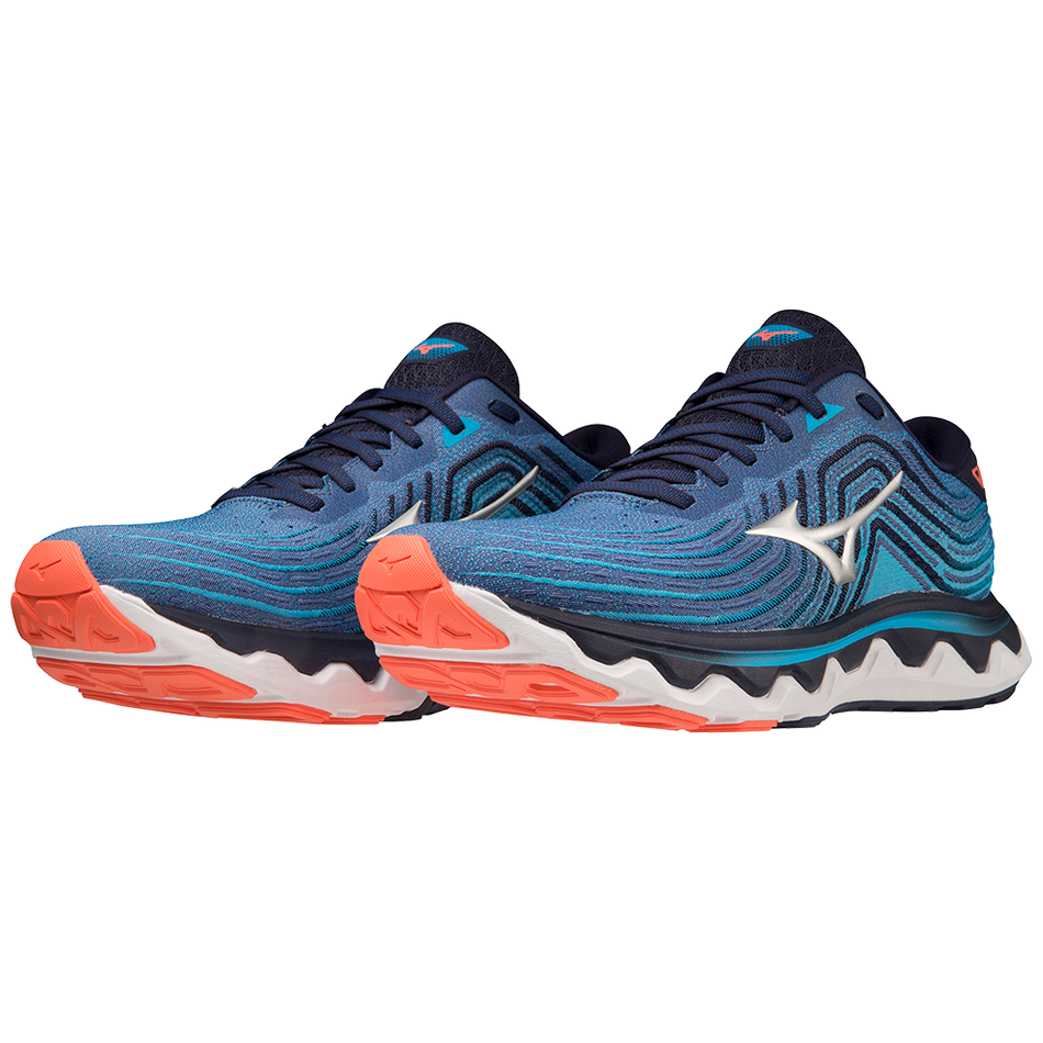 Mizuno WAVE HORIZON 6 SurfWeb/Silver/NeonFlame