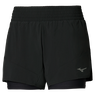 Mizuno 2in1 4.5 Inches Short(W) Black
